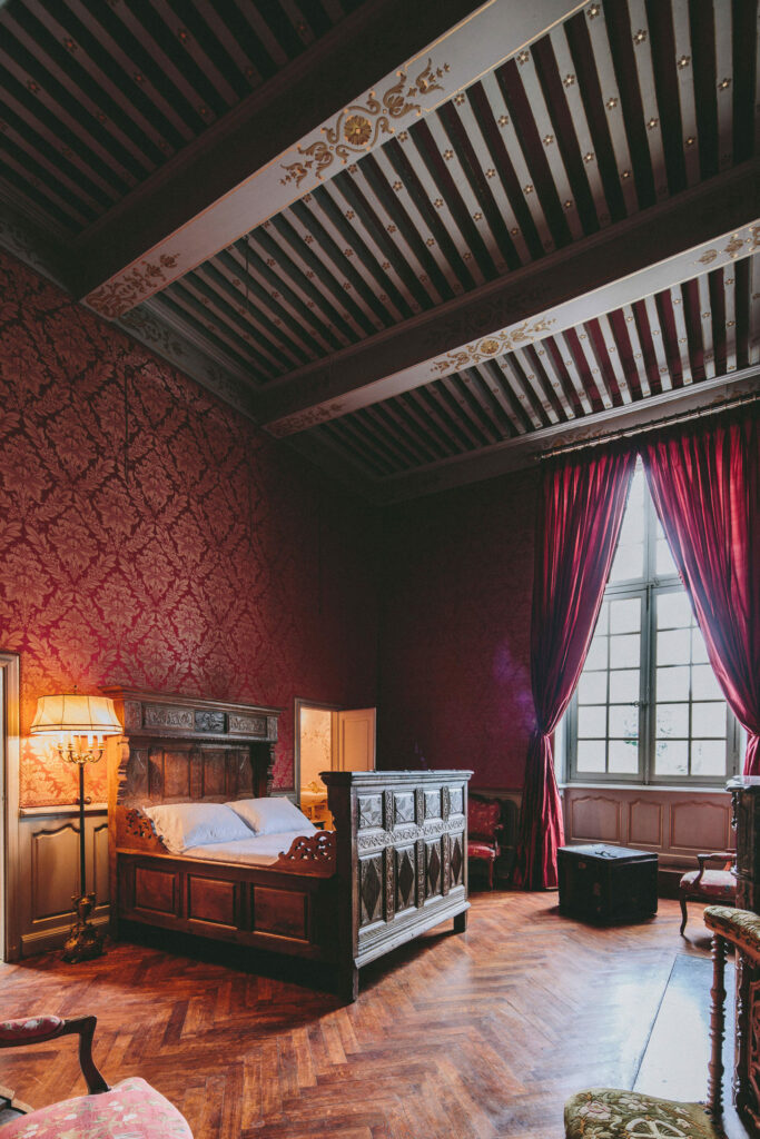 bedroom at chateau de paraza for family vacation 